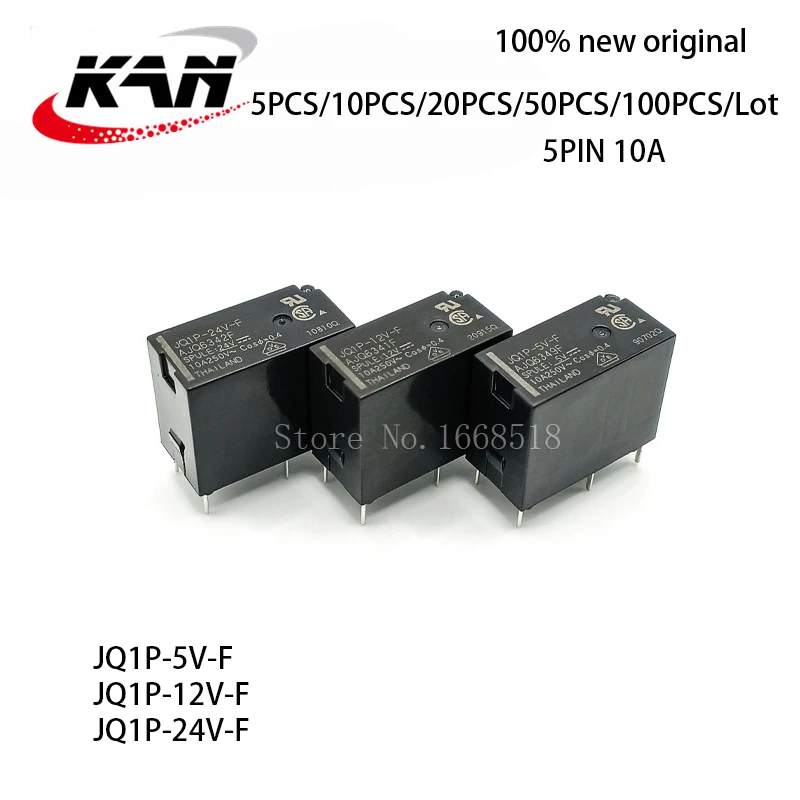 Бесплатная доставка, реле Φ 10A 250V 5Pin JQ1P 5V 12V 24VDC F Open и close AJQ6349F AJQ6341F AJQ6342F