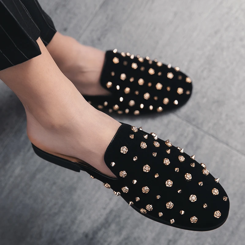 Мужские тапочки в британском стиле European Station модные повседневные слиперы для