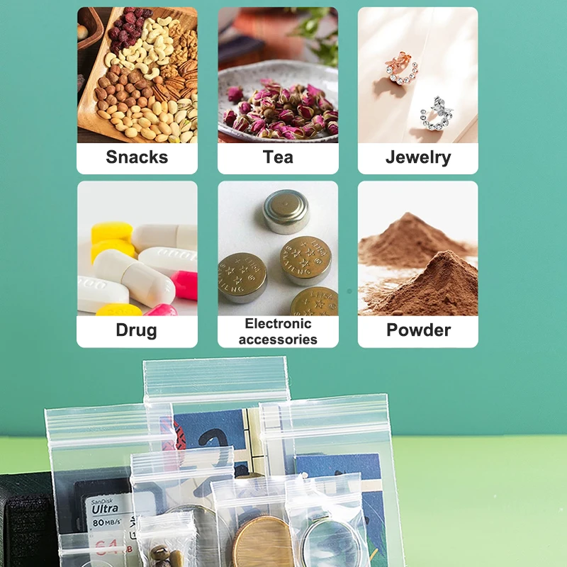 100 шт./упаковка полиэтиленовые пакеты на молнии 2 5x3 см