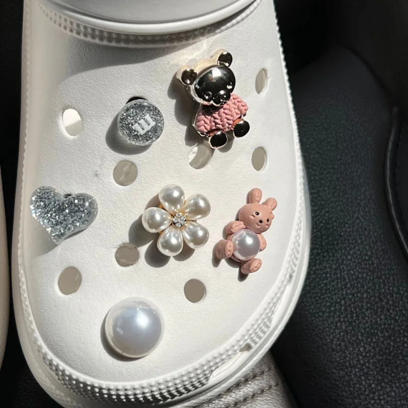 Brand Designer Croc Charms Accessories Bling Metal Accessories Metal Shoe Charms Decor For Laces