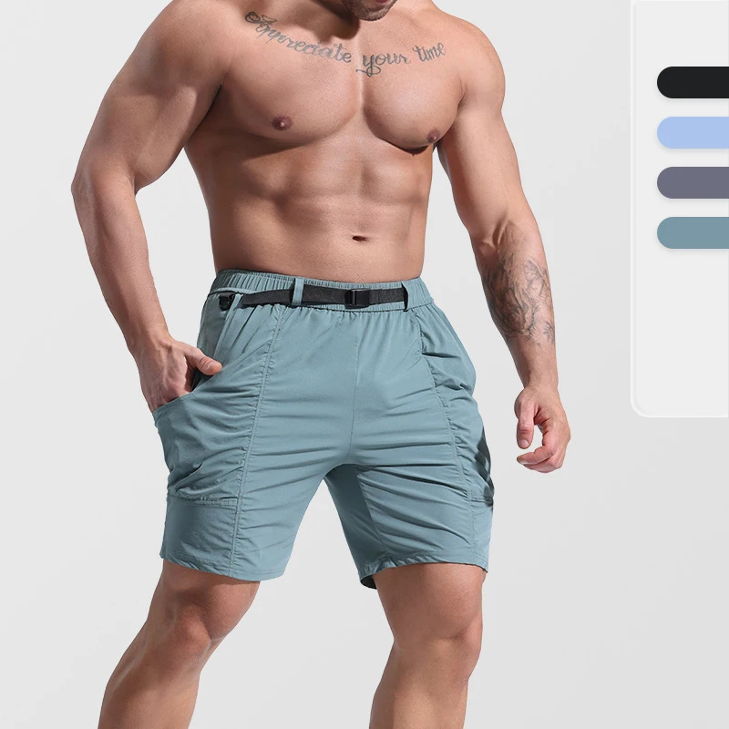

2023 Summer Men's Sports Shorts American Style Nylon Quick Dry Loose Fitting Casual Shorts Outdoor Running Training Shorts