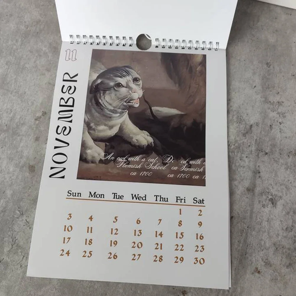 Настенный Календарь С Милыми Кошками Планировщик На 12 Месяцев 29x21 См Идеальный