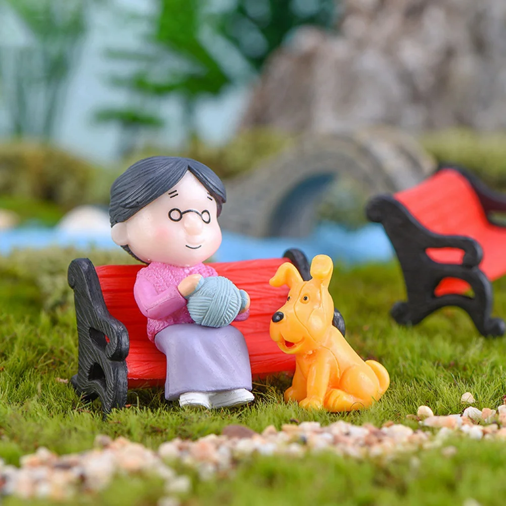 Мини-фигурки для пар бабушка дедушка искусственная миниатюра