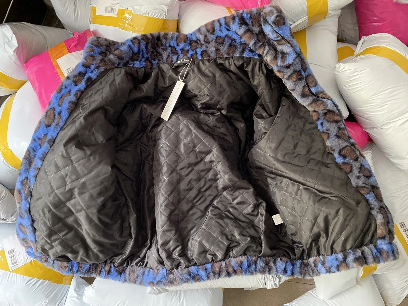 Winter Women's Loose Warm Lamb Wool Coat Oversized Short Coat Purple Leopard Print Plush Coat Elegant Fashion Jacket Fur Coat