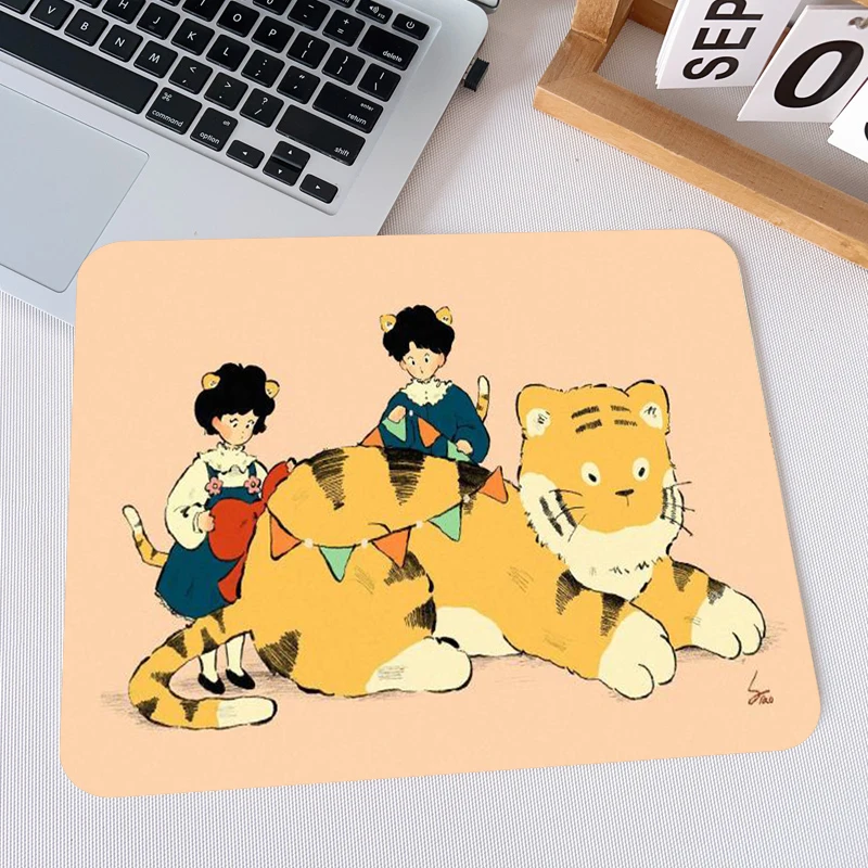 

Square Mouse Pad Small Cartoon Illustration Mouse Pads Cute Mouse Desk Pad Office Mouse Carpet Laptop Game Accessories Rubber
