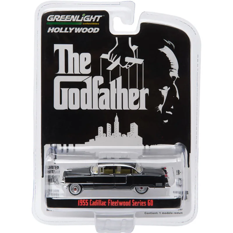 

GreenLight 1:64 Scale Hollywood 1955 Cadillac Fleetwo Godfather Collection Ornament Souvenirs