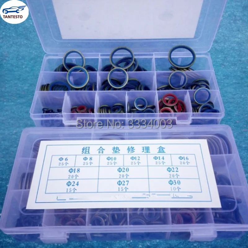 

New 245PCS Rubber Adjusting Washer Pads for Diesel Pump Common Rail Repair