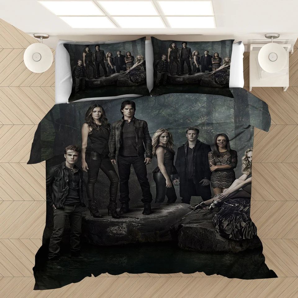 

The Vampire Diaries Bedding Set 3D Print Duvet Cover For Kids Adult Home Textiles Single Full King Size With Pillowcases