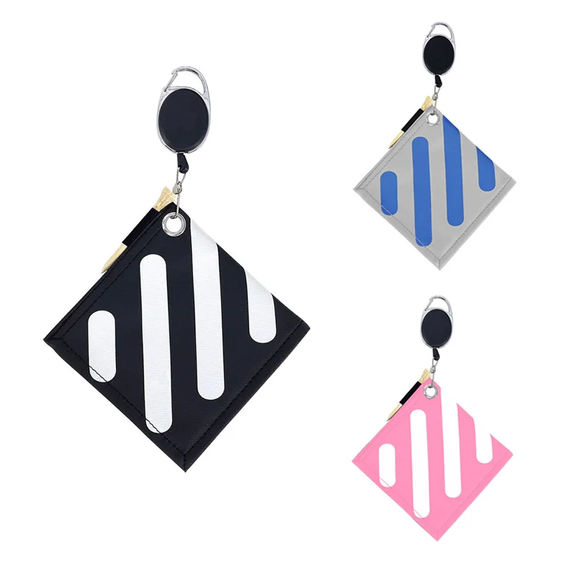 

1 Pcs Square Golf Towel PU Waterproof Material Surface Carry Ball Nails With Carabiner To Cleaning Golf Ball Club Towel