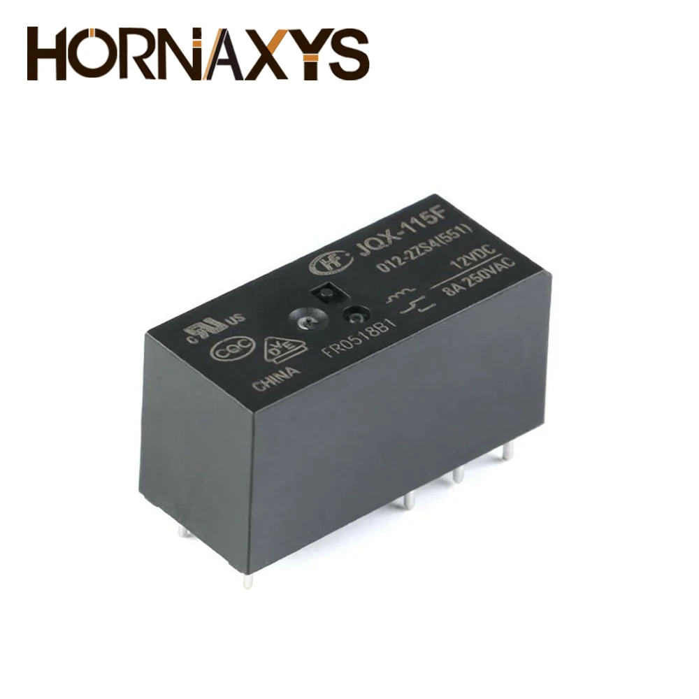 5 шт. реле HF115F 005-2ZS4 012-2ZS4 JQX-115F 024-2ZS4 HF115F-012-2ZS4-12VDC DC5V 12V 24V 8A 250V 8Pin | Строительство и