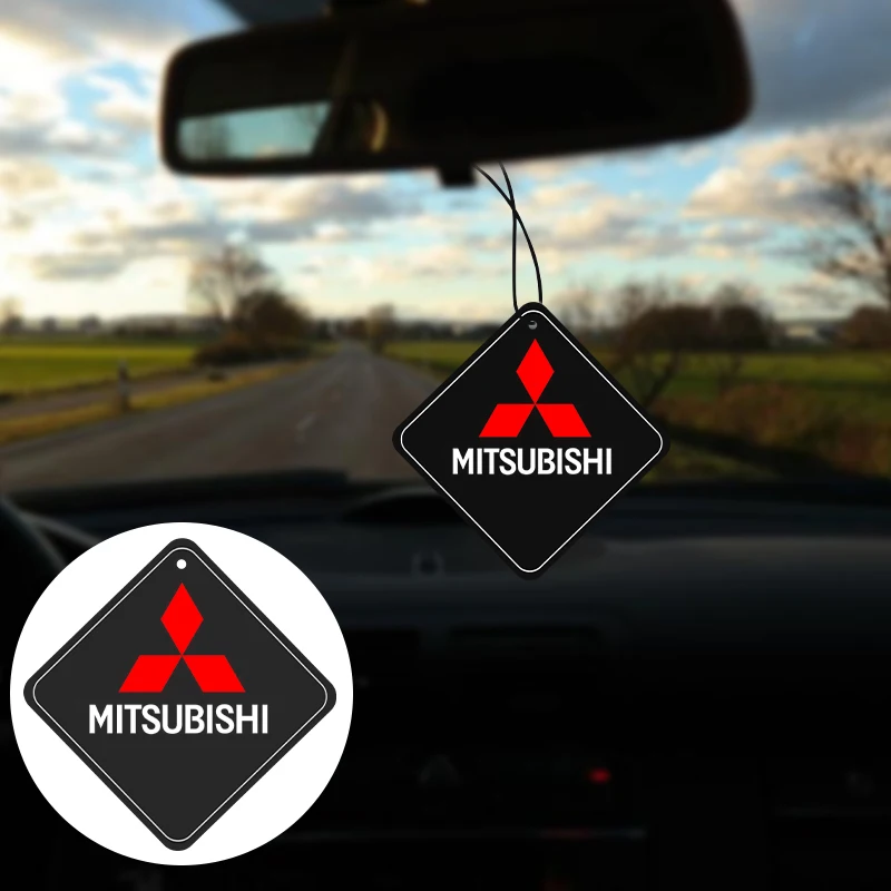 

1/10pcs Car Logo Aromatherapy Pendant Rear View Mirror Fragrance Hanging Ornament For Mitsubishi Asx Lancer Pajero 4 Outlander 3