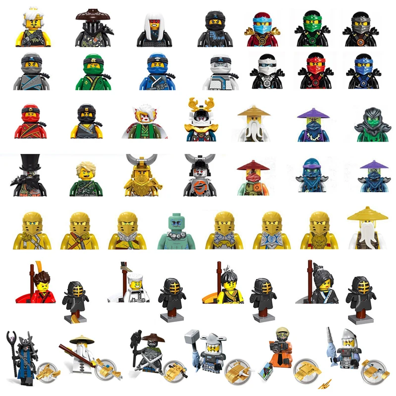 

set Mini Ninja Action Figures Building Blocks Skeleton Soldiers Snakes Warrior Samurai Motorcycle Anime Movie Dolls Bricks Toys