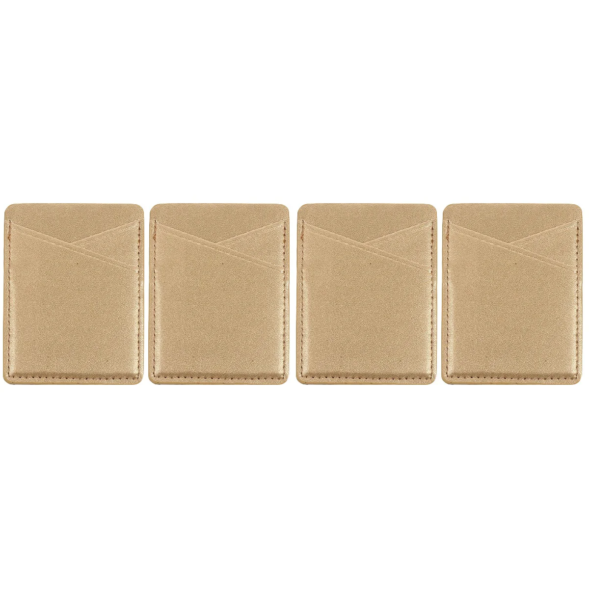 

4 pcs 2-slots Back Card Holders PU Mobile Case Back Wallets