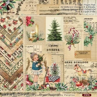 24 sheets 6x6quotpaper vintage christmas pack pattern creative scrapbooking paper pack handmade craft paper craft background pad