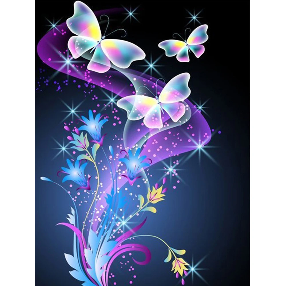 

New Diamond Embroidery 5D Butterfly Mosaic Painting Rhinestones Picture Home Decoration Accessories Crafst for Adults