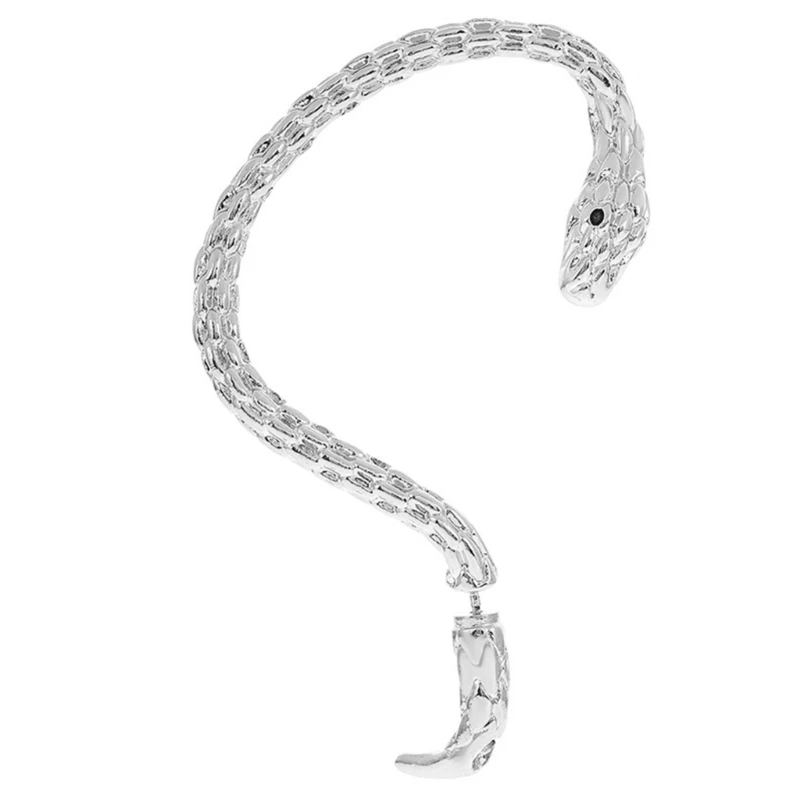 

Серьги-каффы в виде змеи, серьги в виде змеи в готическом стиле, ювелирные изделия в стиле панк, серьги в виде змеи для взрослых и подростков