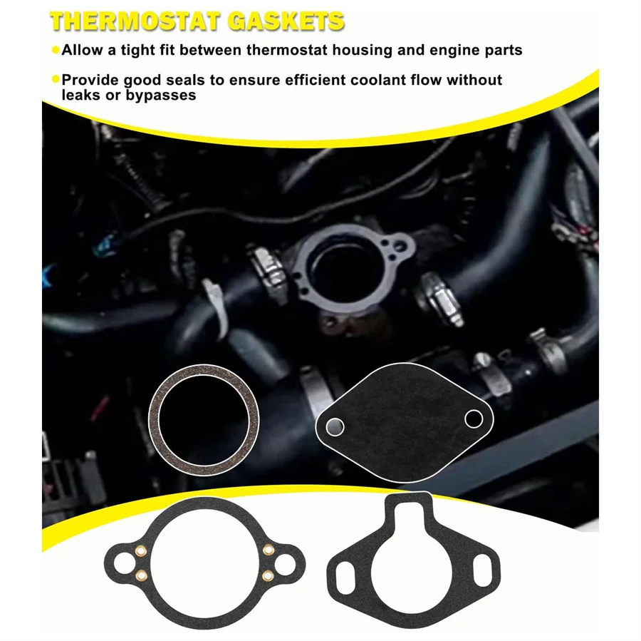 Фото Комплект термостатов 160°C 807252T5 807252T8 для двигателей Sierra Mercruiser V6 V8 4.3L 5.0L 5.7L 7.4L 8.2L (23-806922) °   Соединительная втулка с прокладкой №2