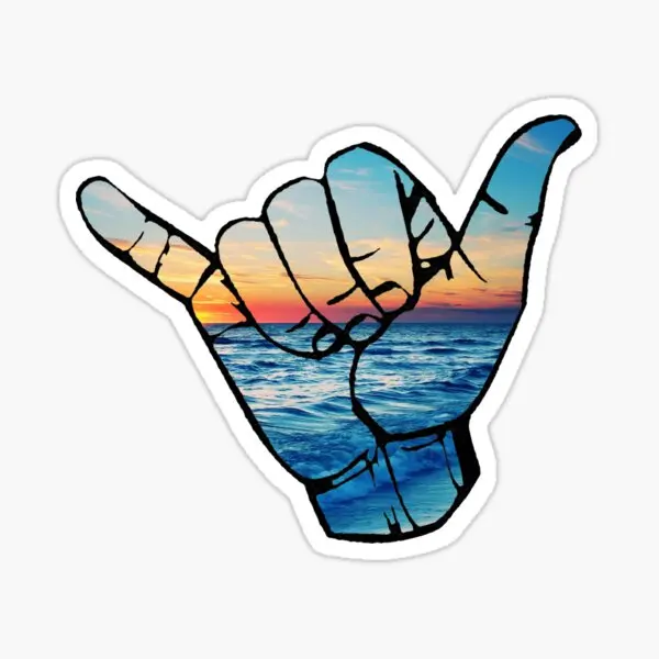 

Shaka 5PCS Stickers for Decorations Stickers Living Room Funny Cartoon Home Water Bottles Art Laptop Window Car Anime Cute