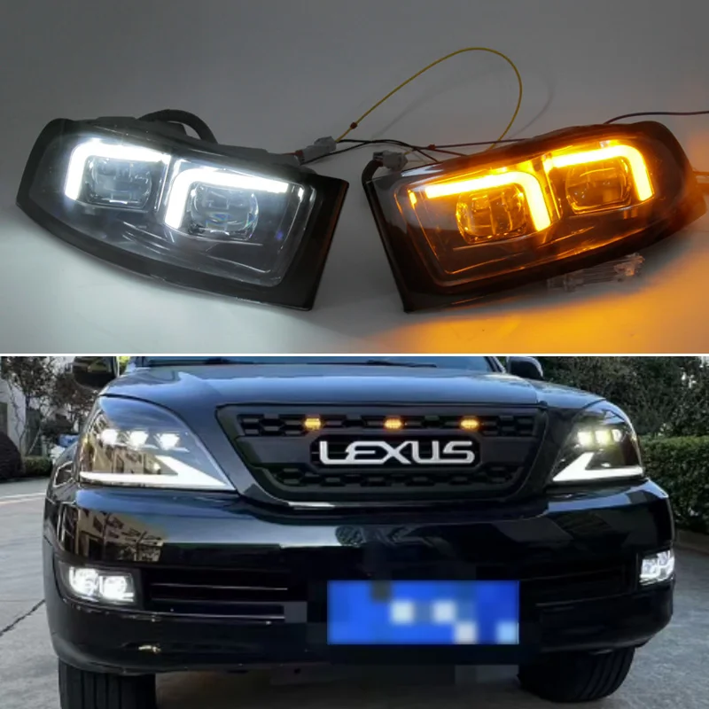 Светодиодные противотуманные фары в сборе для Lexus GX470 2002-2009 динамический