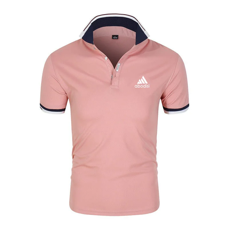 

2022 new summer men's short sleeve T-shirt, casual fashion polo shirt, youth office short sleeve comfortable breathable T-shirt