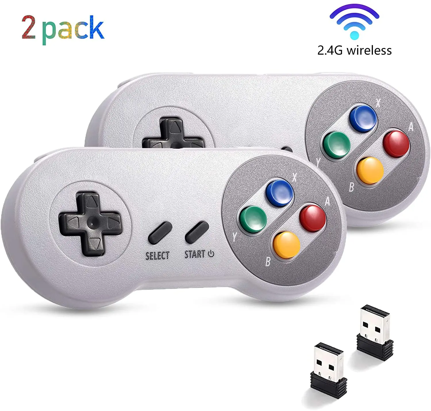 

2.4GHz Rechargeable Classic PC USB SNES Game pad Controller for Windows XP 7 8 & MAC & Raspberry PI