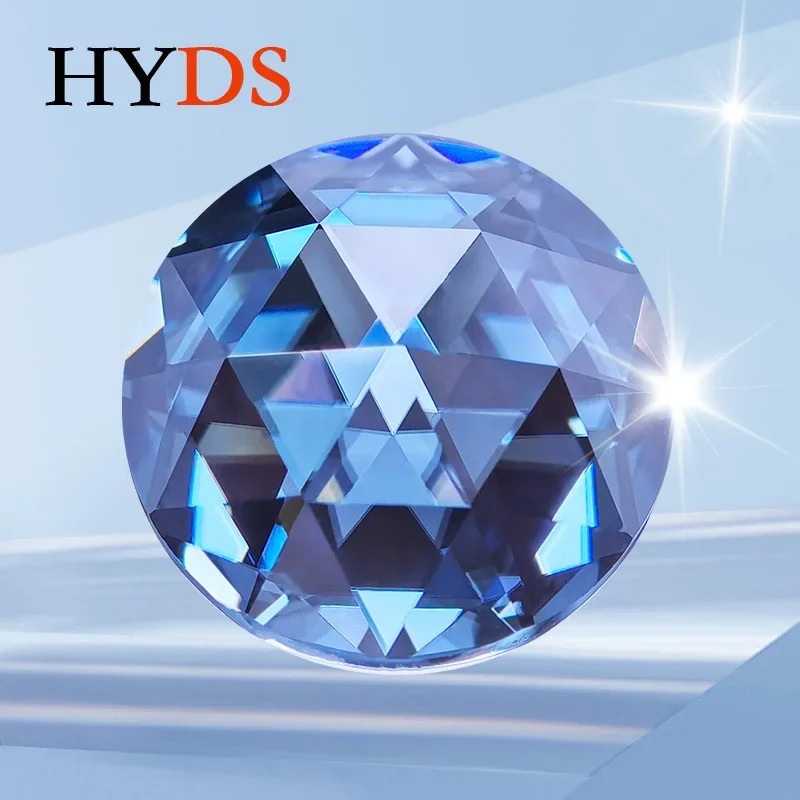 Муассанит круглой формы двусторонние подвески розового цвета королевского