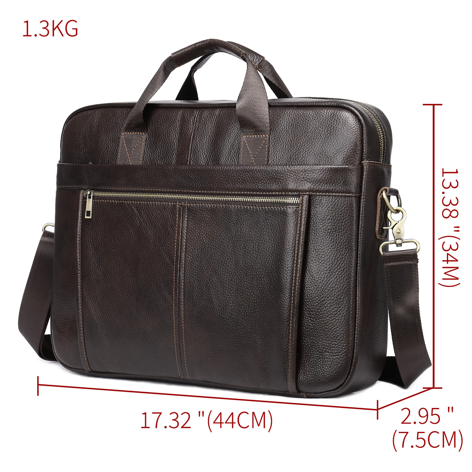 Genuine Leather Briefcase Documents A4 Shoulder Laptop 14 Men Hand Bag Handbag For Tote Big Travel Business Messenger Bolsas