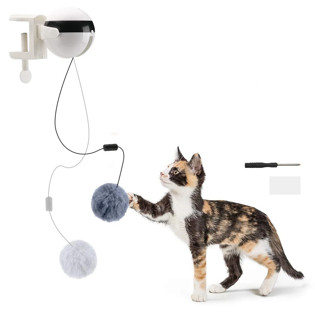 Подъемный игрушечный мяч для кошек, электрическая Интерактивная головоломка, автоматический умный мяч для кошек, игрушки-тизер для домашни...