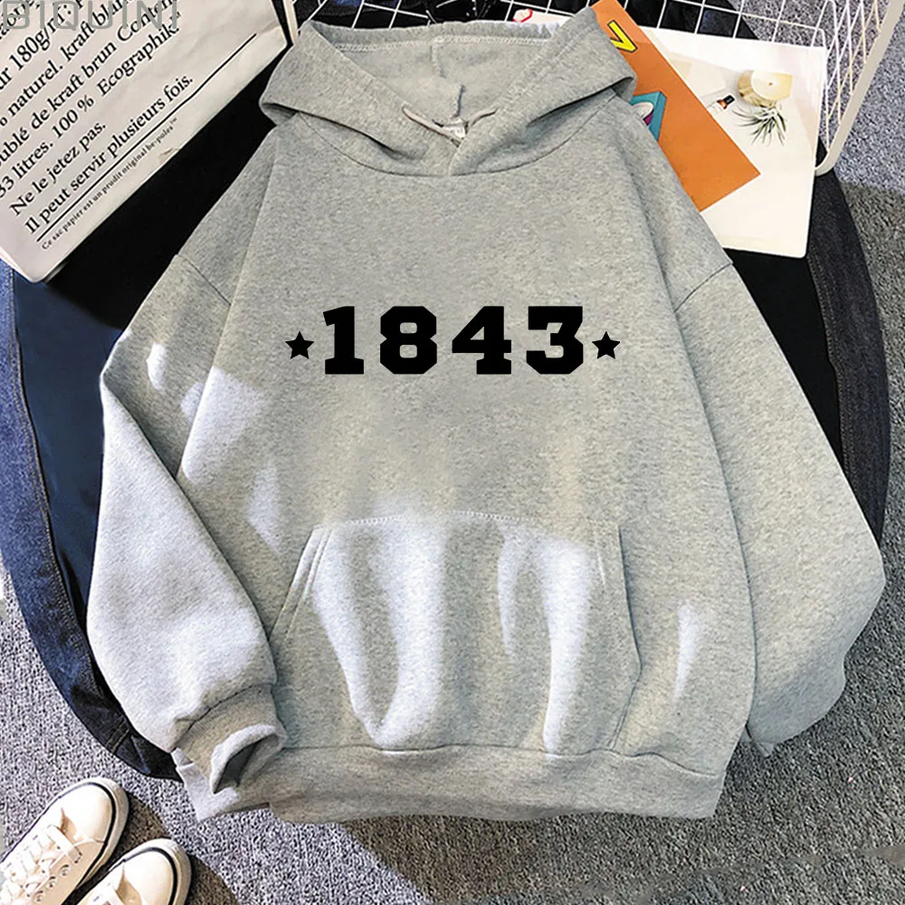 

Женская одежда 1843, худи с графическим рисунком, Свитшот 1-8-4-3, топы с длинным рукавом, уличная одежда в стиле Харадзюку, винтажная Мужская осенняя одежда Y2k