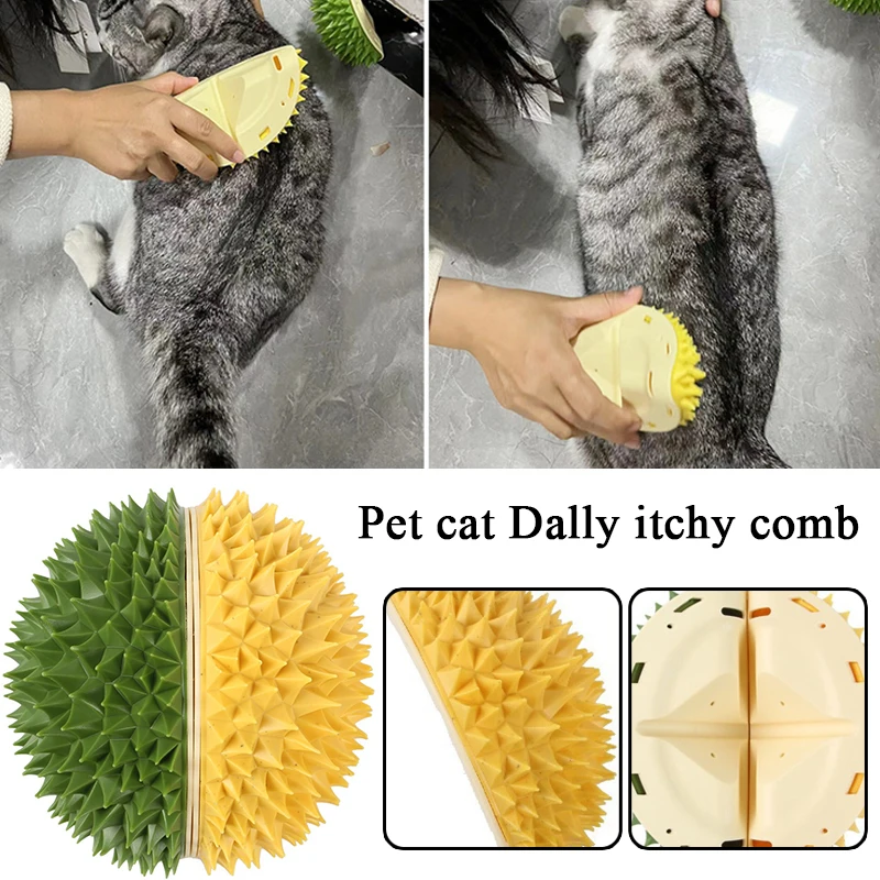 

Cat Self Groomer With Catnip Soft Cats Wall Corner Massage Cat Comb Brush Rubs The Face With A Tickling Comb Pet Grooming Supply