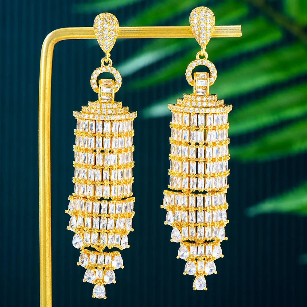 

GODKI Famous WaterDrop Earrings For Women Trendy Cubic Zircon Party Wedding Engagement Dubai Earring for Women Jewelry