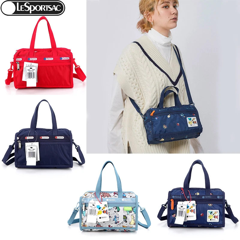 

Lesportsac Kawaii Cartoon Print Casual Portable Crossbody Bag Fashion Shoulder Bag Travel Bag Tote Bag 3547