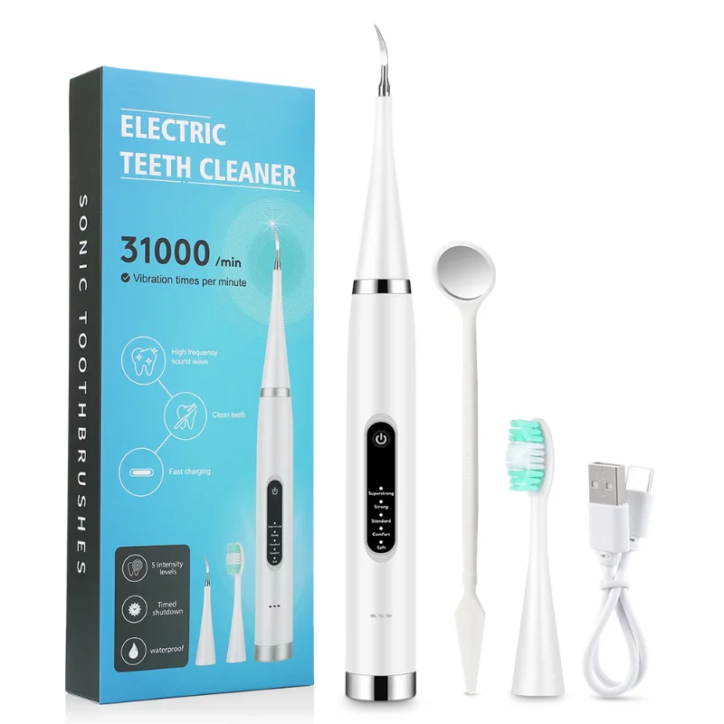 

Whitening Oral Care Tartar Scrubber Electric Teeth Cleaner Dental Calculus Scaler Plaque Stain Tartar Removal Sonic Toothbrush