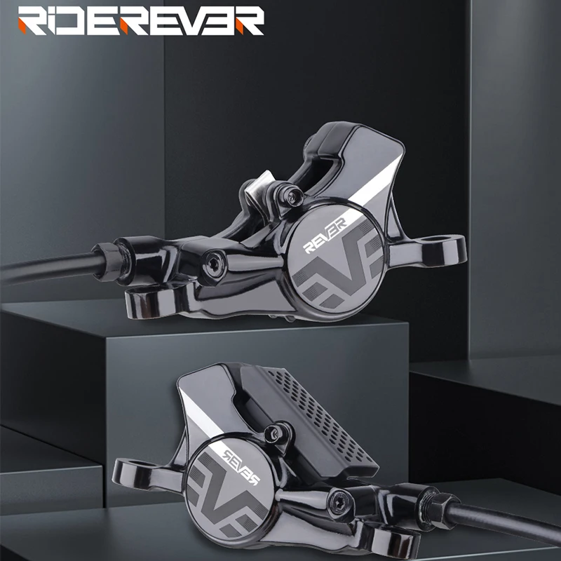 

RIDEREVER Aluminum MTB Hydraulic Disc Brake 2 Piston Mental Pads XC/AM/DH Road Mountain Bike Brake Disc Brake shimano Brake