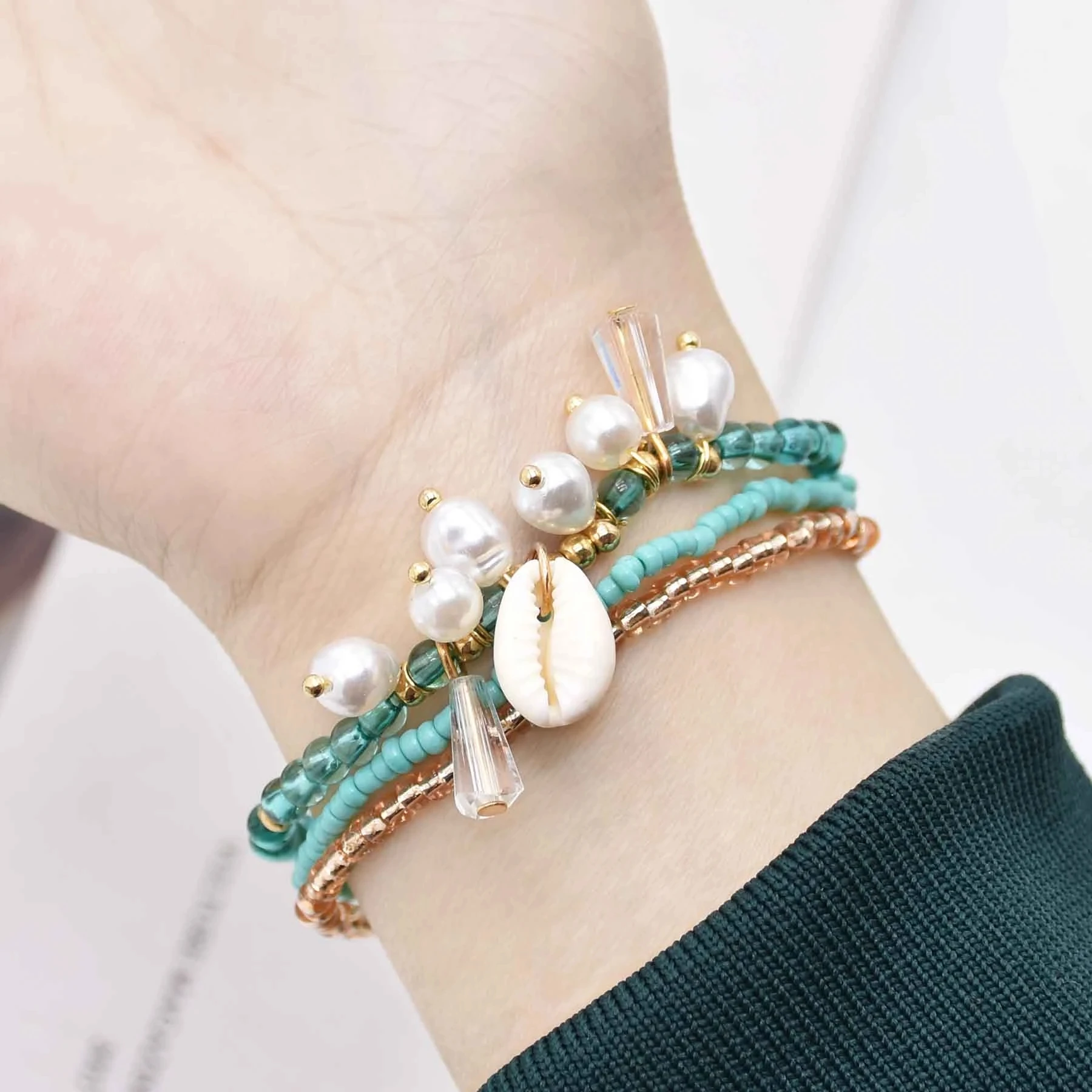

Handmade Colorful Beads Long Tassel Charm Bracelet for Women Men Boho African Ethnic Tribal Bride Wedding Bangles Hand Jewelry