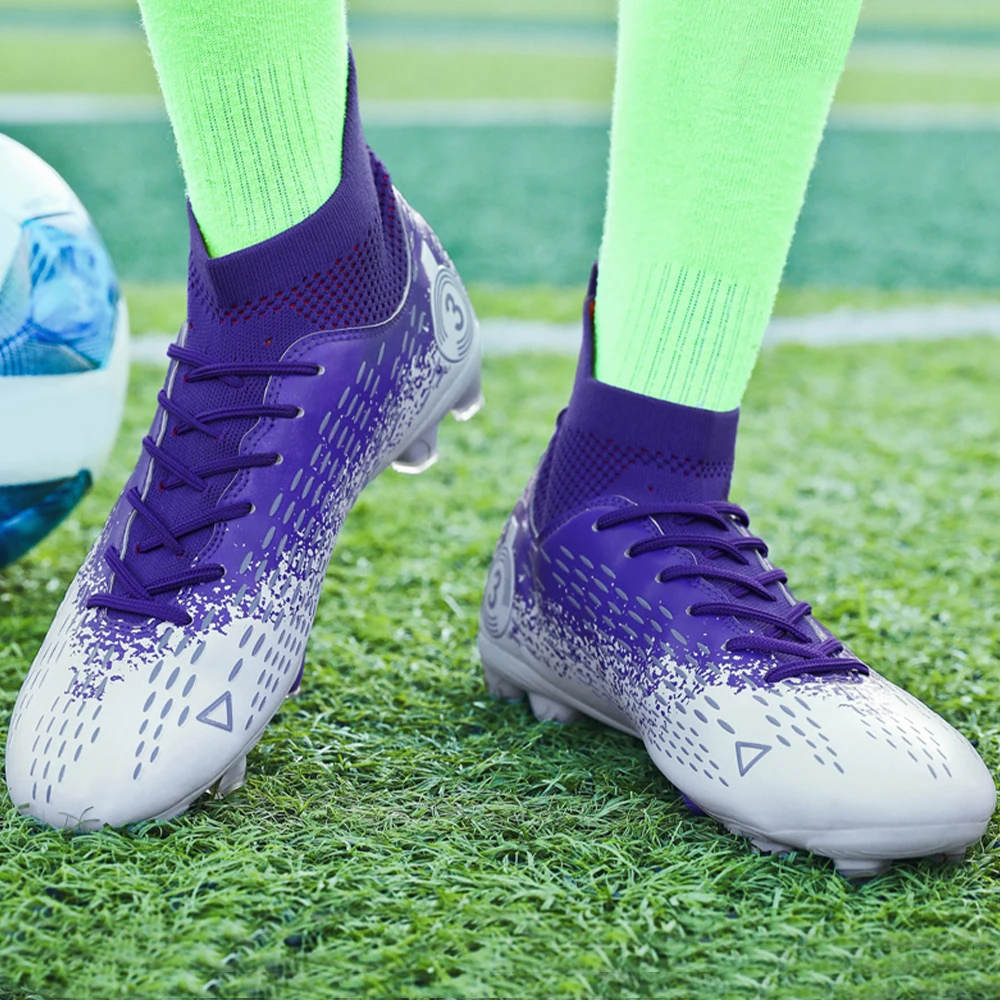 New Soccer Shoes for Men Long Nails Kid Football Field Boots Children's Training Football Shoes Parent-child Sneakers for Boy