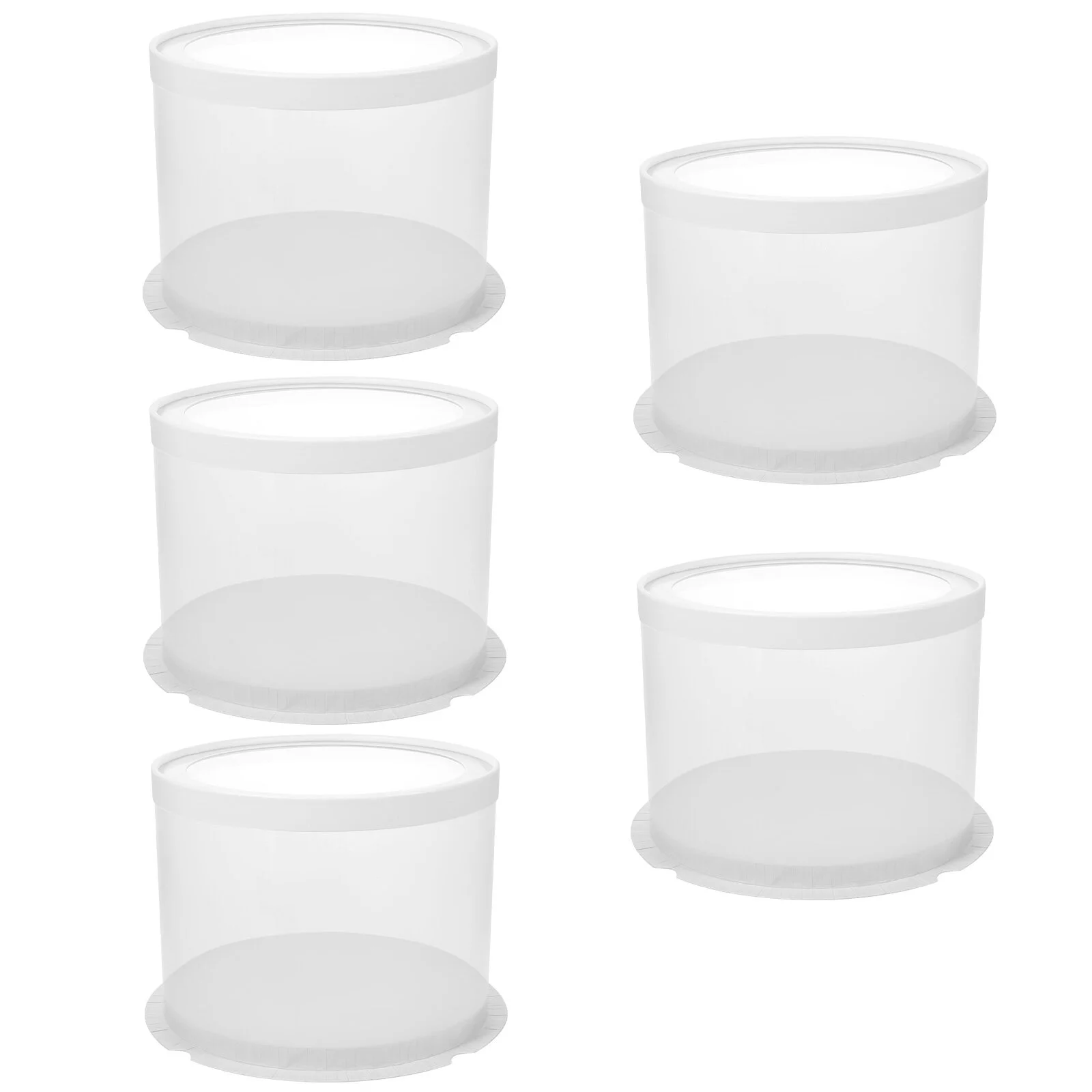 

5 Pcs Balloon Cake Display Plastic Container Dome Lids Packaging Carrier Containers Decorations Round Transparent Clear