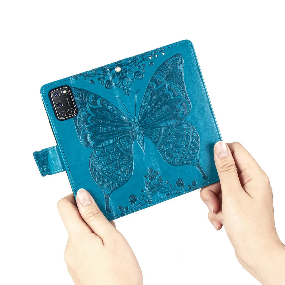 For OPPO A57S A17 A54 74 5G Flip Case Emboss Leather Protect Funda A 57 77 76 17 K A16 36 A94 A57 52 A96 A15 S A74 Wallet Cover