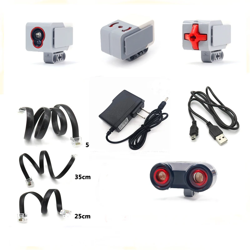 For High-tech EV3 45500 45544 45560 Color Touch Gyro Ultrasound Sensor PF Parts DIY Moc Educational Building Blocks Toys |