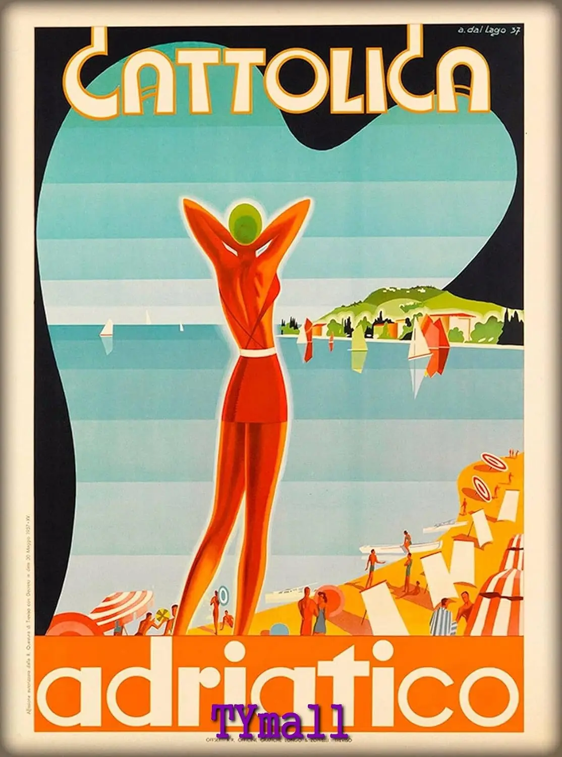 TYmall металлический настенный художественный постер Cattolica Adriatico Rimini Италия