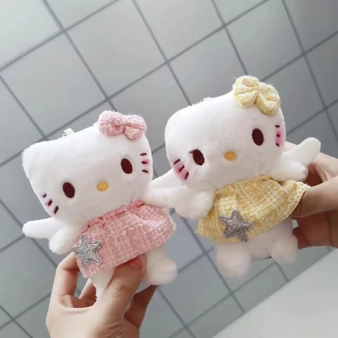 Sanrio Hello Kitty плюшевый брелок с розовой юбкой и крыльями аниме автомобильный кулон