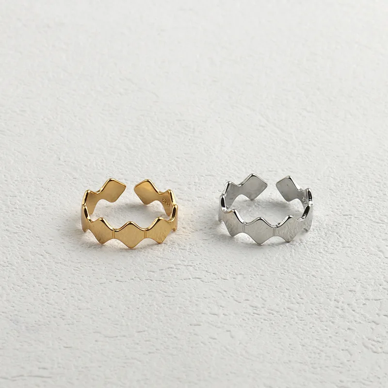 Корейская версия нишевого дизайна ins холодное геометрическое кольцо Da Dongmen