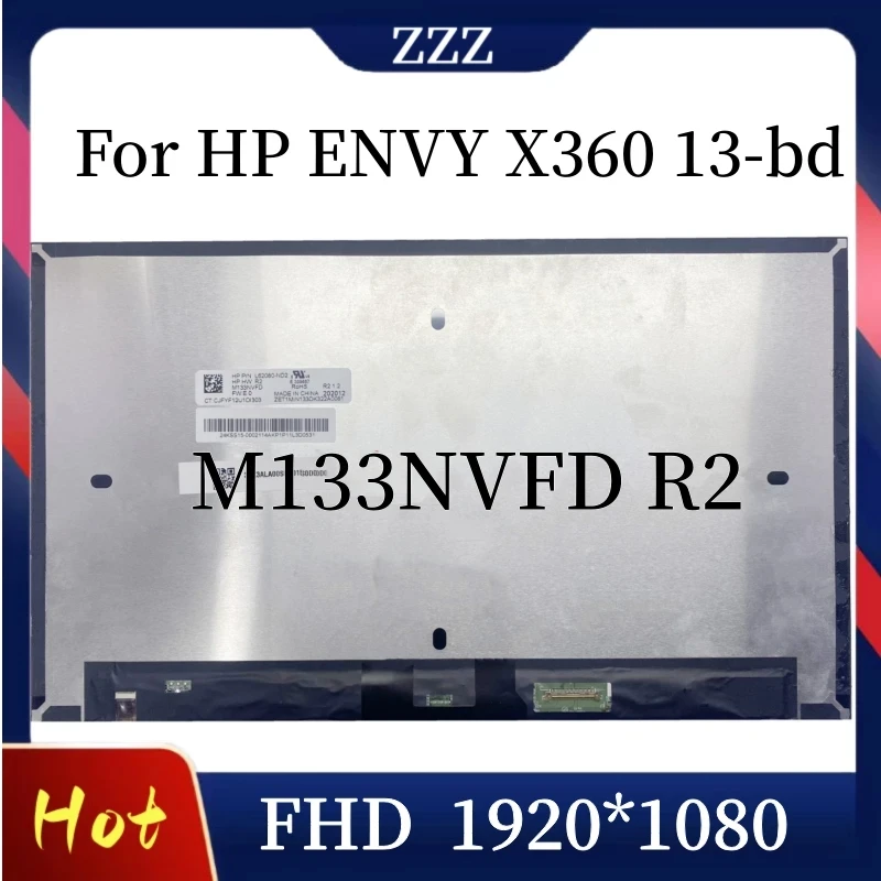 M133NVFD R2 13 3-дюймовый ЖК-экран для ноутбука HP ENVY X360 13-bd Артикул: L62080-ND2 без рамки