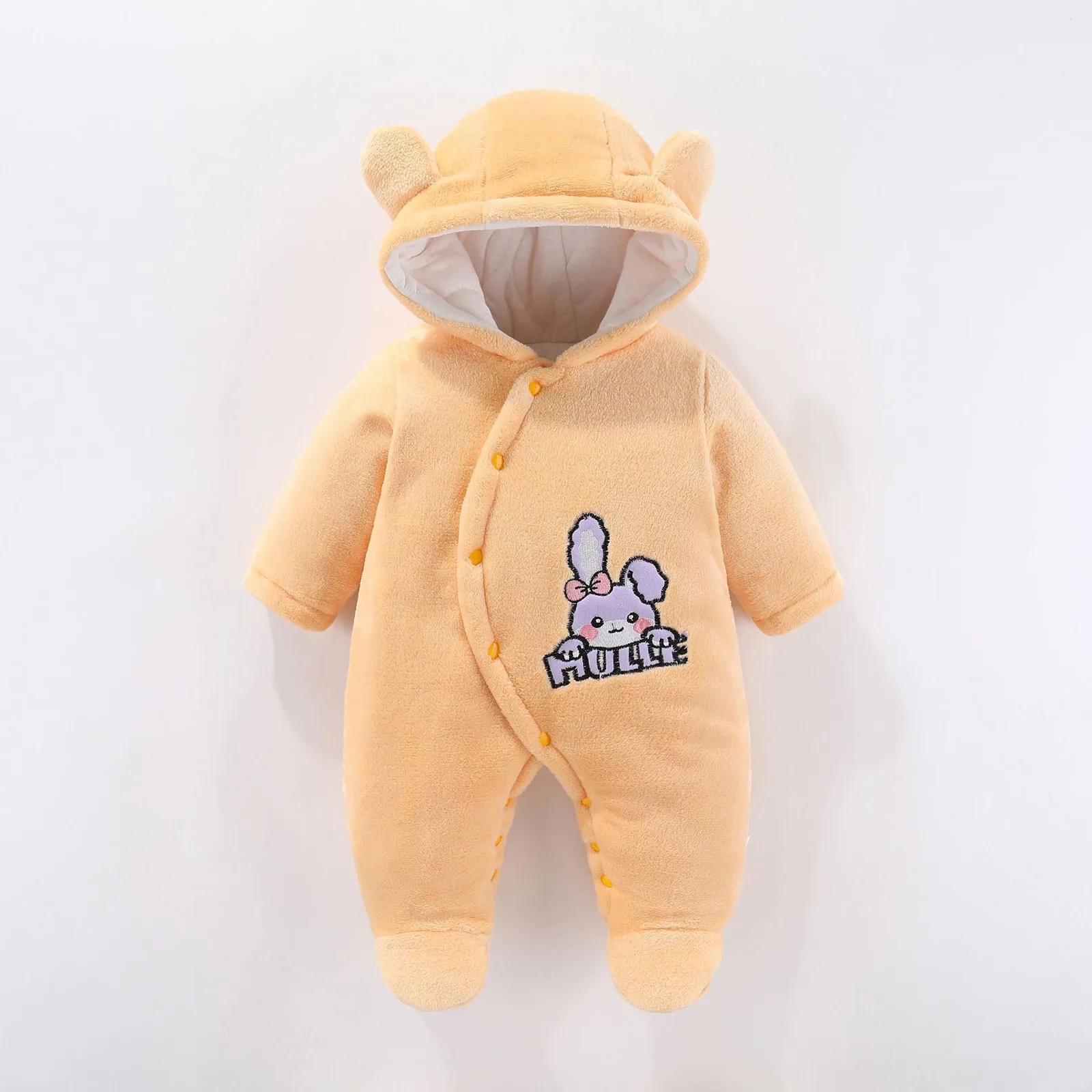 

Warm Newborn Baby Clothing Onesie Winter Hooded Infant Romper Thicken Baby Girl Jacket Cartoon Kids Bodysuit Boys Jumpsuit 0-18M