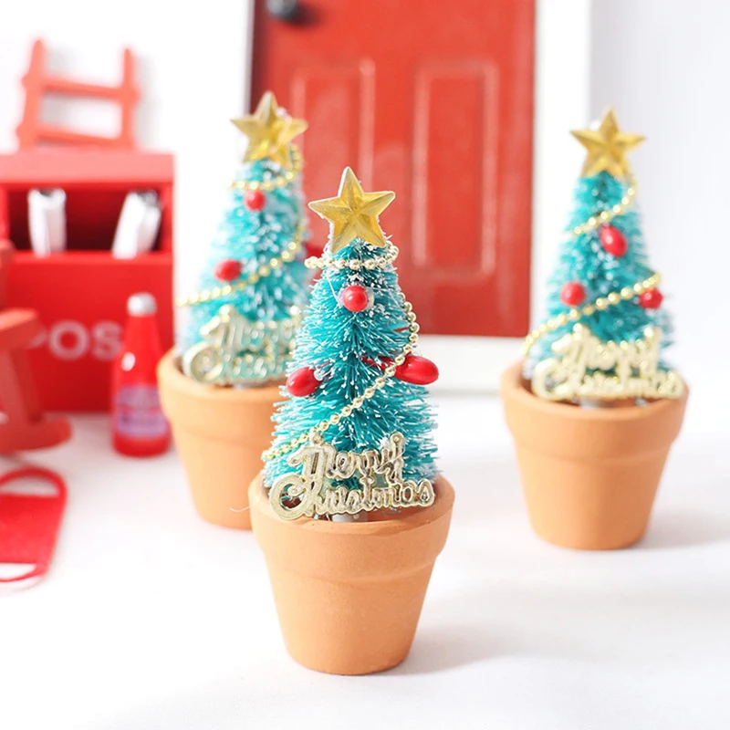 

1:12 Dollhouse Miniture Christmas Tree Potted Plants Decorative Model Toys Accessories miniature items