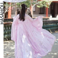 chinese traditional style of womens new hanfu tang dynasty improvement fairy princess dress folk dance clothes embroidery