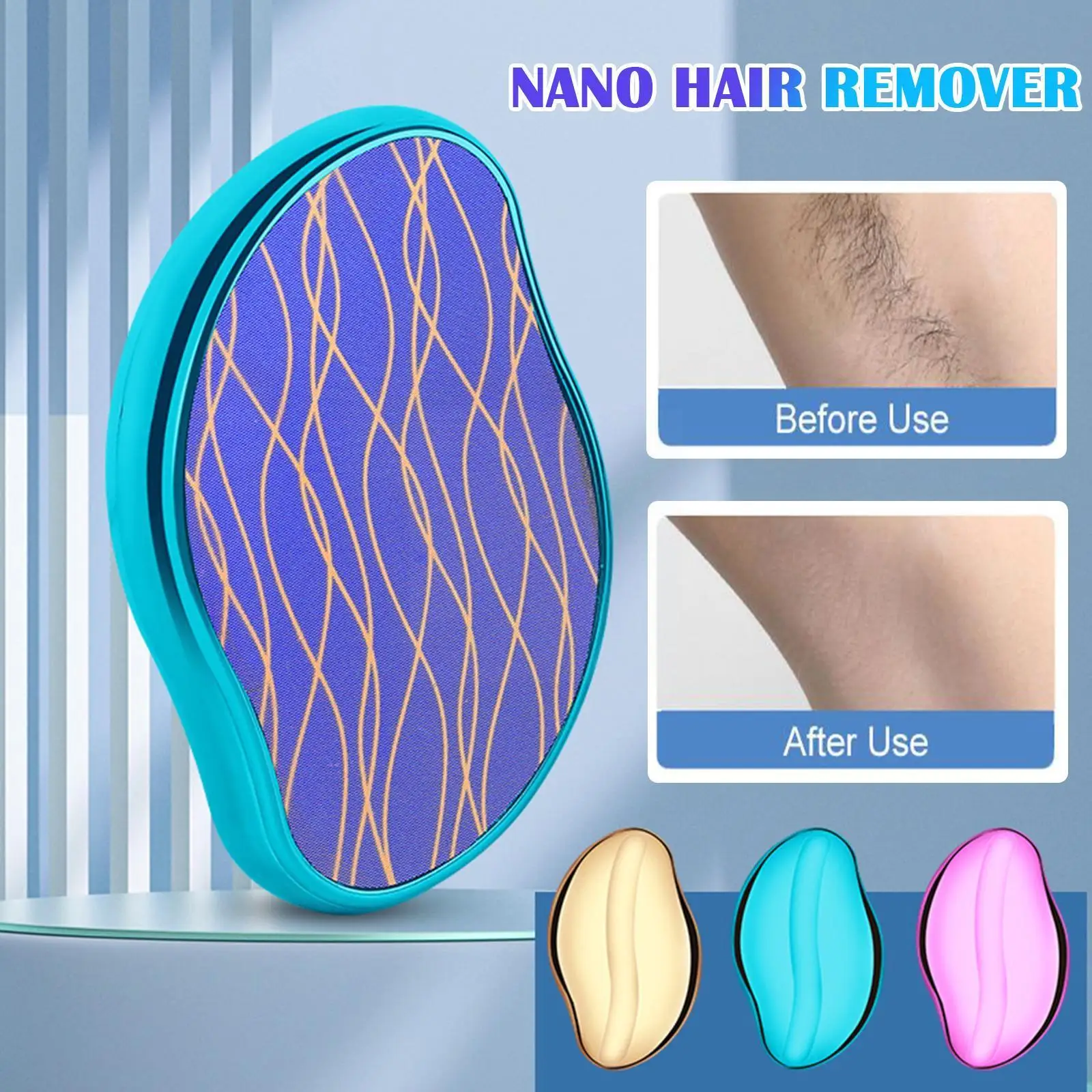 

New Update Physical Hair Removal Painless Safe Epilator Crystal Cleaning Easy Depilation Body Eraser Hair Beauty Reusable T C0X3