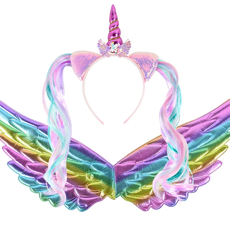 

Детская повязка на голову единорог 5 шт