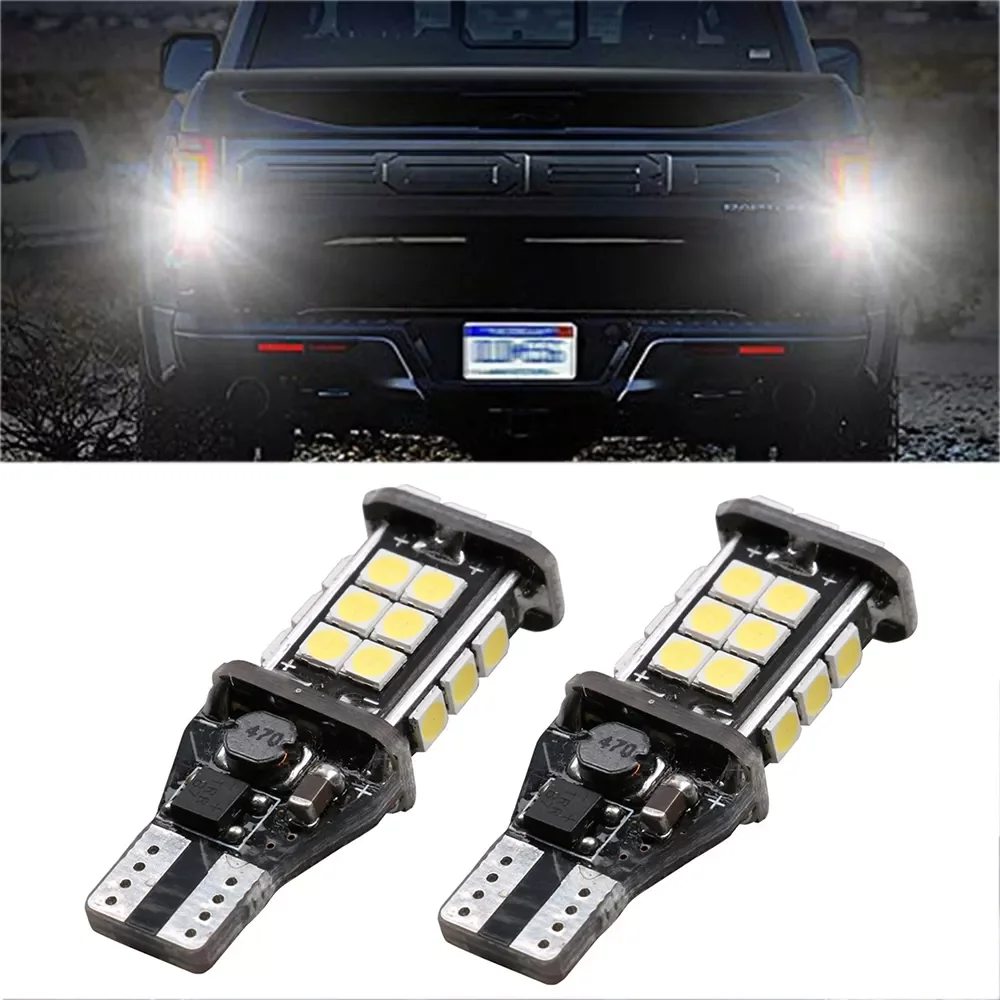 

2x Car Signal Light T15 W16W LED Bulb T10 W5W 4014 LED Lights Canbus No Error High Power White DC 12V Reverse Back Parking Lamps