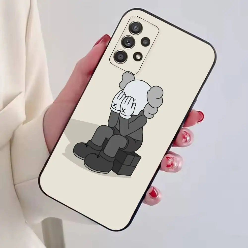 Фото Чехол для телефона P-Pop Art Mix K-KAWS, черный, силиконовый, мягкий, для Samsung S25, S24, S21, S22, S23, S30, Ultra, S20, Plus, FE, Lite №5